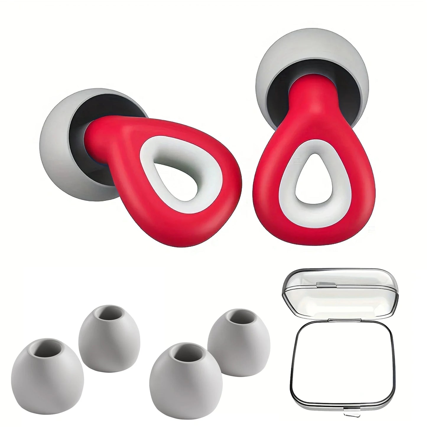 HUAK 1 pair of silicone earplugs, ear protection, hearing protection,swim, sleep, work, travel and other scenes, noise reduction - The Shop At Crown Perth