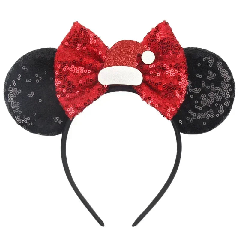 Disney Mickey Mouse Ear Hairbands Lollipop Candy Cane Bows Christmas Headband for Adults Party Kids Women Plush Hair Accessories - The Shop At Crown Perth