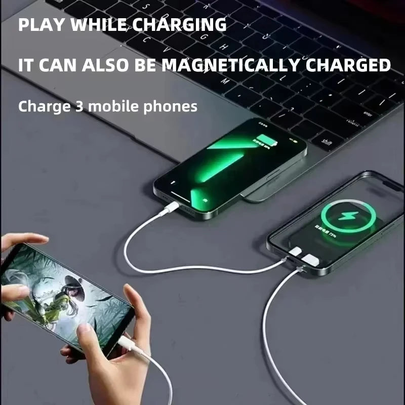 Lenovo 500000mah Magnetic Power Bank Large Capacity Pd22.5w Super Fast Charging External Battery Wireless Charger For Iphone