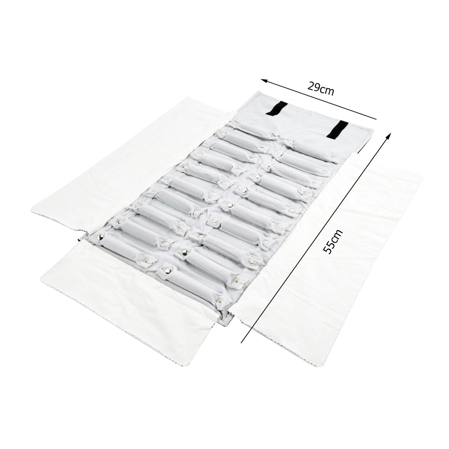 Travel Bracelet Jewelry Organizer Roll Up Bag Portable Velvet Ring Earrings Pendant Necklace Storage Bag Ornaments Foldable Case - The Shop At Crown Perth