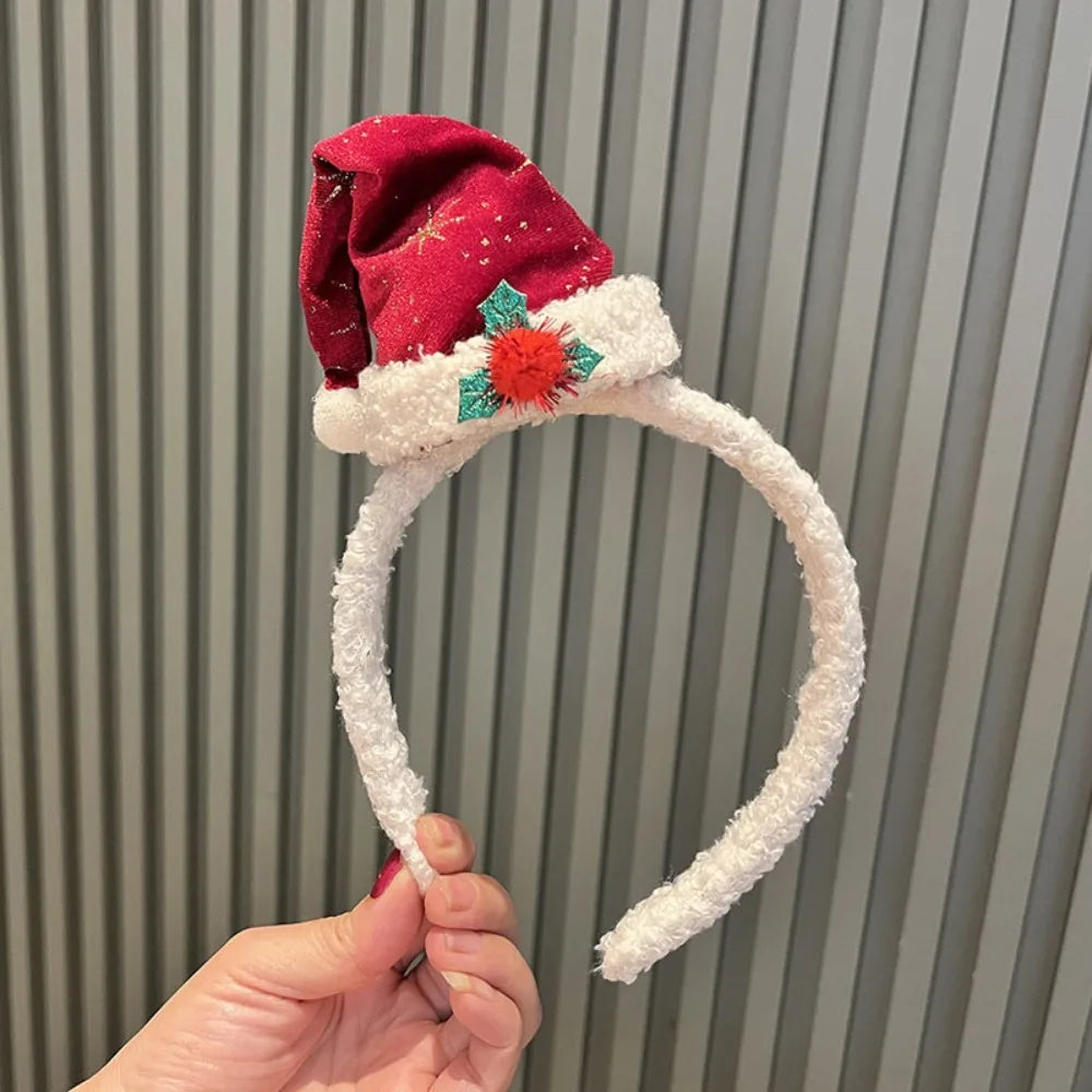 NEW Plush Christmas Headband Red Headwear Children Headbands Cloth Kids Hair Bands - The Shop At Crown Perth
