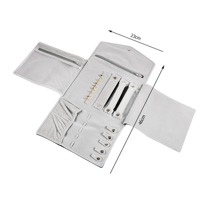 Travel Bracelet Jewelry Organizer Roll Up Bag Portable Velvet Ring Earrings Pendant Necklace Storage Bag Ornaments Foldable Case - The Shop At Crown Perth