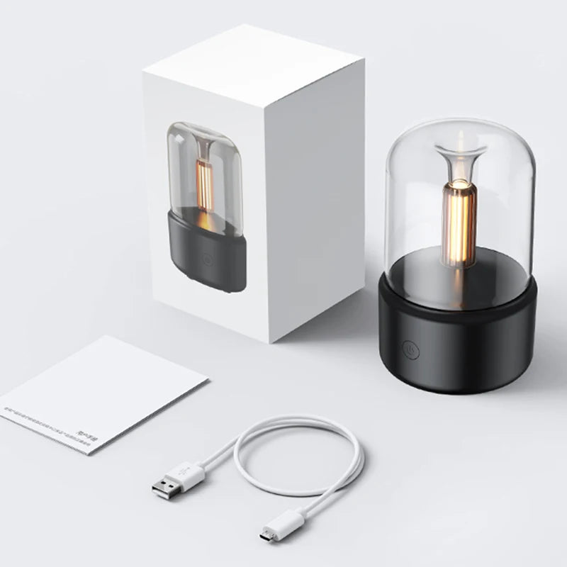 Vintage Night Light Aroma Diffuser Aromatherapy Mini Desktop Air Humidifier USB Creative Ambient Light As Gift/Essential Oil Set - The Shop At Crown Perth