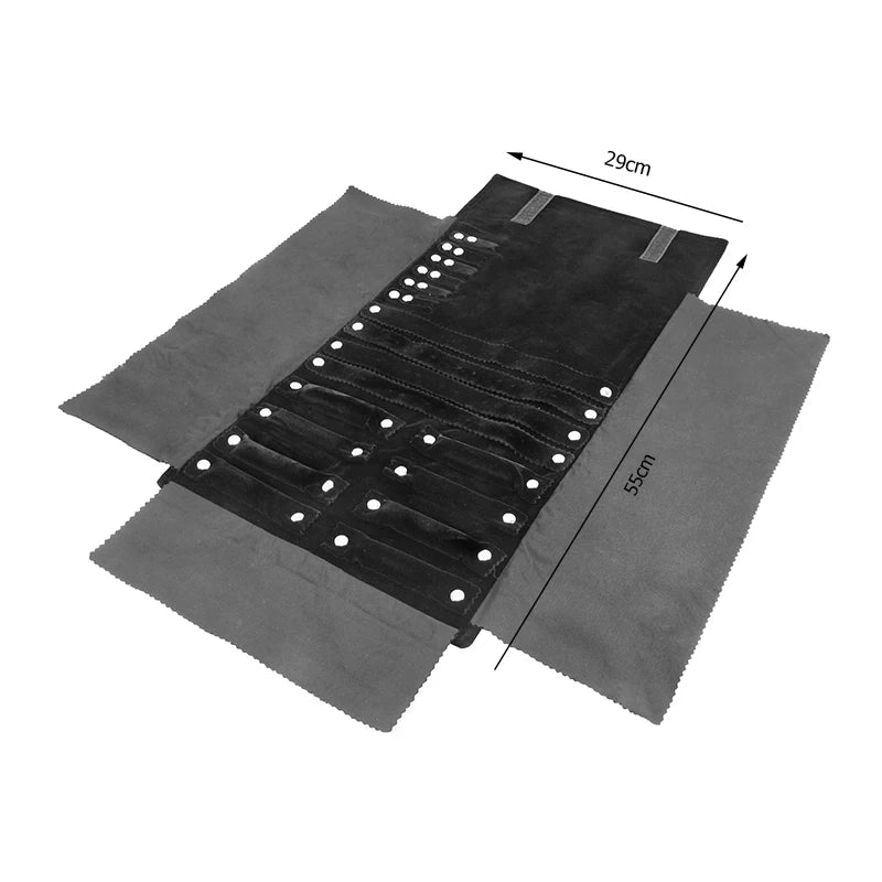 Travel Bracelet Jewelry Organizer Roll Up Bag Portable Velvet Ring Earrings Pendant Necklace Storage Bag Ornaments Foldable Case - The Shop At Crown Perth