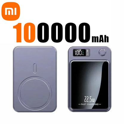 Xiaomi 100000mAh Magnetic Power Bank Wireless Fast Charger For Magsafe Portable Auxiliary Battery For iphone Huawei Samsung 2025 - The Shop At Crown Perth