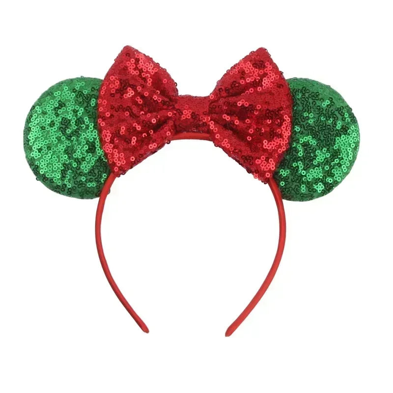 Disney Mickey Mouse Ear Hairbands Lollipop Candy Cane Bows Christmas Headband for Adults Party Kids Women Plush Hair Accessories - The Shop At Crown Perth