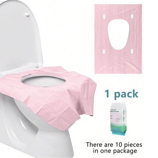 1pk/10pcs Disposable Toilet Seat Covers Waterproof & Portable Paper Toilet Mat For Hotel Travel Home Use Bathroom Decor Summer - The Shop At Crown Perth