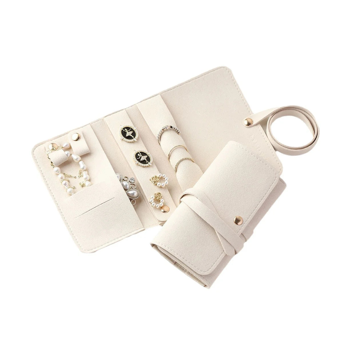 Lightweight Jewelry Organizer Roll Waterproof Foldable Travel Storage Bag for Women Girls Necklaces Rings Earrings Bracelet - The Shop At Crown Perth