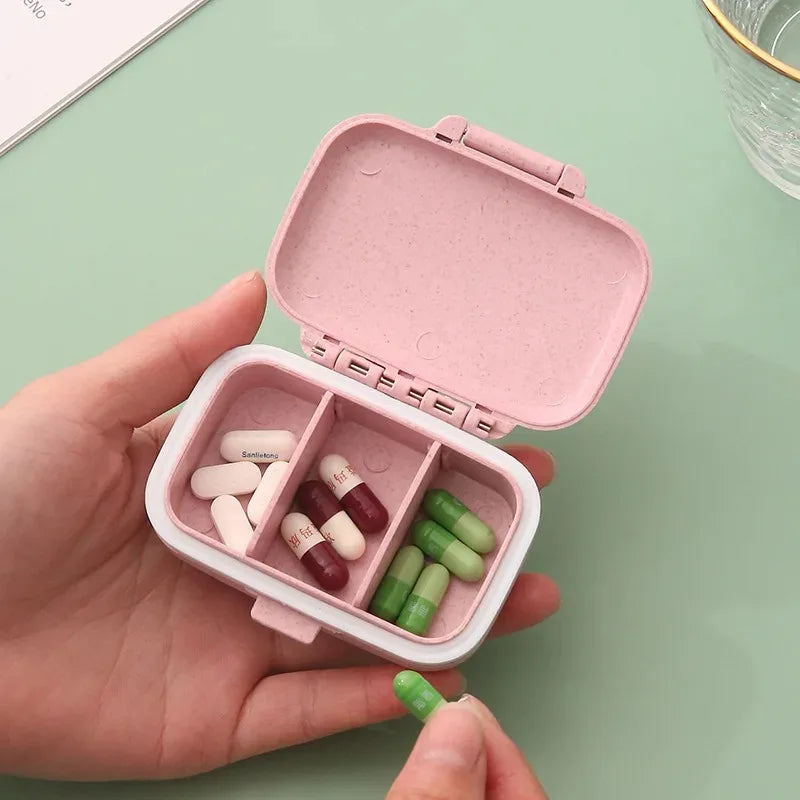 Mini Portable Pills Organizer Case 3 Grids PillBox Tablet Storage Container Weekly Medicine Pill's Box Pill Case Drug Dispense - The Shop At Crown Perth