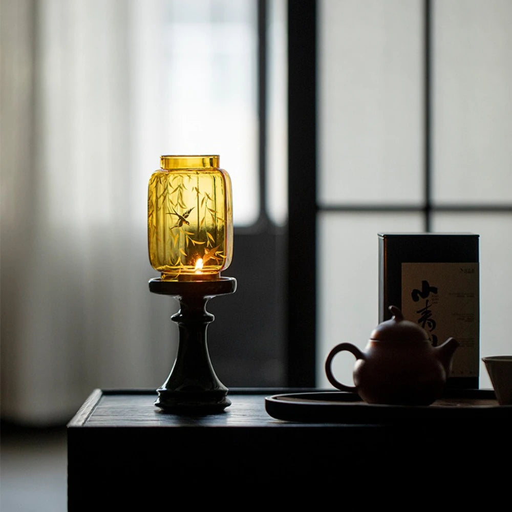 Ruili Emerald Liuyan Candle Holder Tea Ceremony Accessories Tea Party Atmosphere High Value Ornament Scented Candle Holder - The Shop At Crown Perth