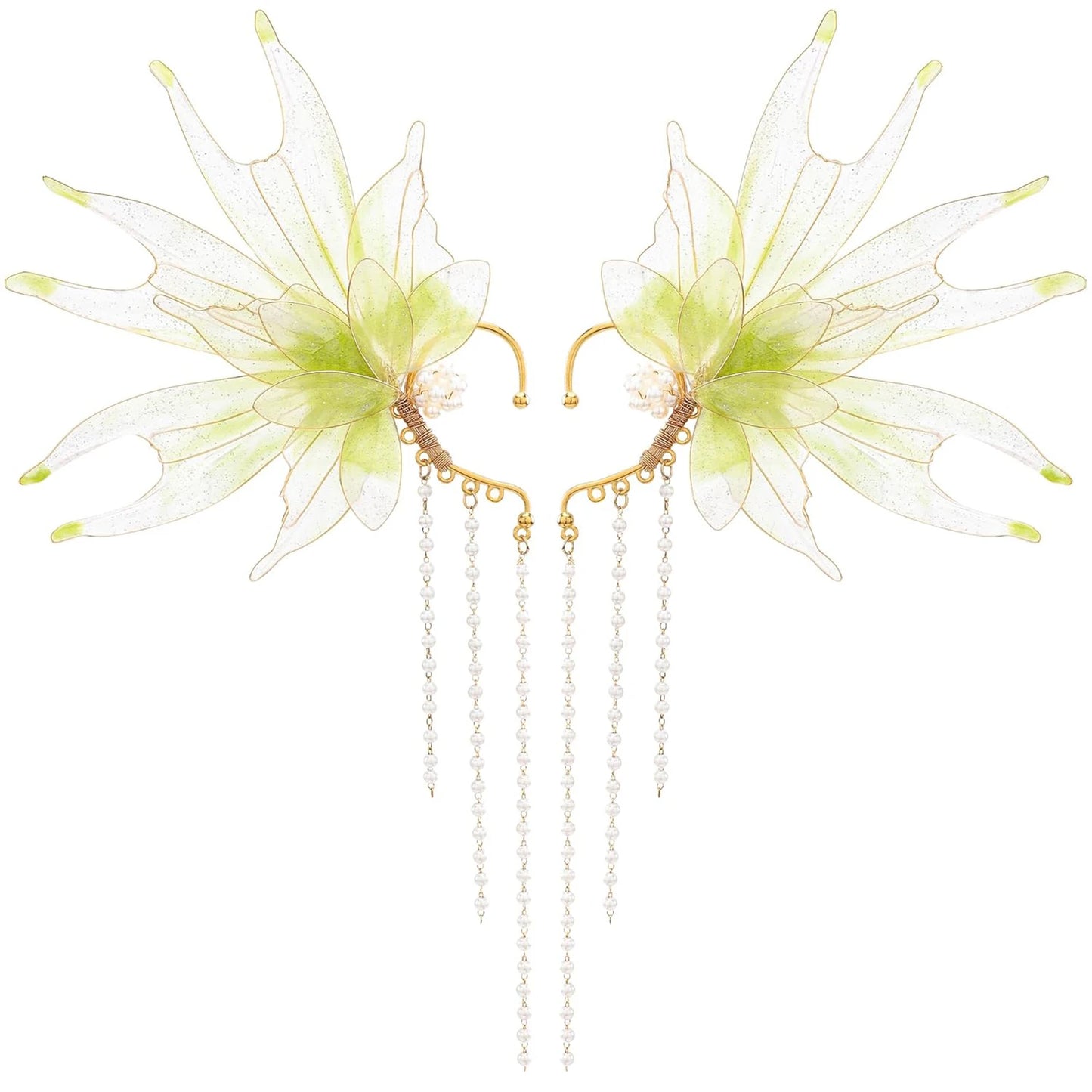 Combhasaki Women's Fairy Ear Cuffs Beautiful Clip-on Mermaid Earrings Fashion Ear Cuffs Cosplay Accessories - The Shop At Crown Perth