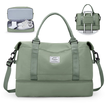 Travel Tote Bag, Lightweight Handbag with Shoe Compartment, Large Capacity Crossbody Shoulder Bag, Cabin Travel Bag, Sports Bag - The Shop At Crown Perth