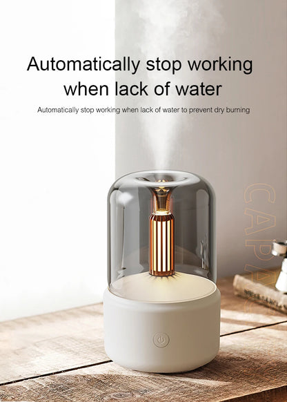 Vintage Night Light Aroma Diffuser Aromatherapy Mini Desktop Air Humidifier USB Creative Ambient Light As Gift/Essential Oil Set - The Shop At Crown Perth