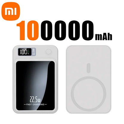 Xiaomi 100000mAh Magnetic Power Bank Wireless Fast Charger For Magsafe Portable Auxiliary Battery For iphone Huawei Samsung 2025 - The Shop At Crown Perth
