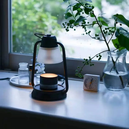 American Aromatherapy Candle Warmer Lamp Creative Bedroom Bedhead Flameless Aroma Melting Candle Lamp Retro Black Candle Warmer - The Shop At Crown Perth