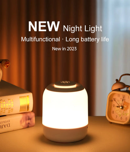Touch Sensor Table Lamp USB Rechargeable 3 Colors Dimmable LED Night Light Portable Baby Bedroom Bedside Reading Desk Lamp