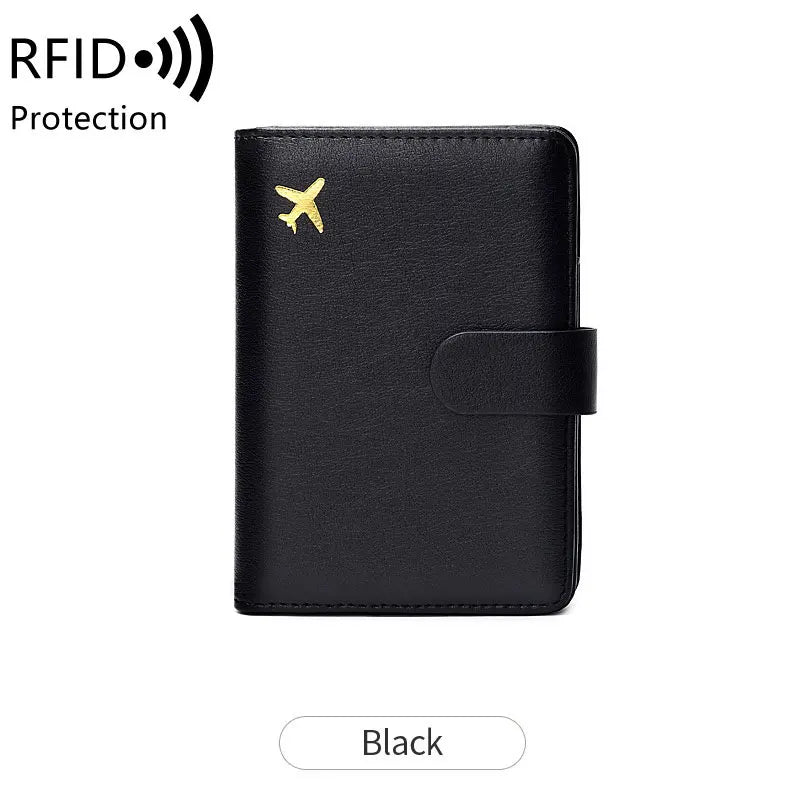 Travel Passport Wallet Women Man Card Holder RFID Blocking Credit Card ID Bag Plane Ticket Holder Multifunction Wallets - The Shop At Crown Perth