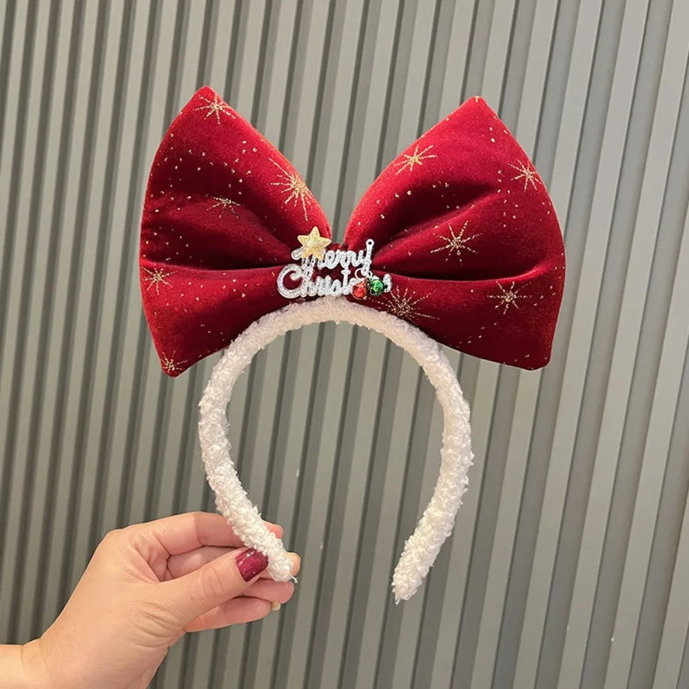 NEW Plush Christmas Headband Red Headwear Children Headbands Cloth Kids Hair Bands - The Shop At Crown Perth