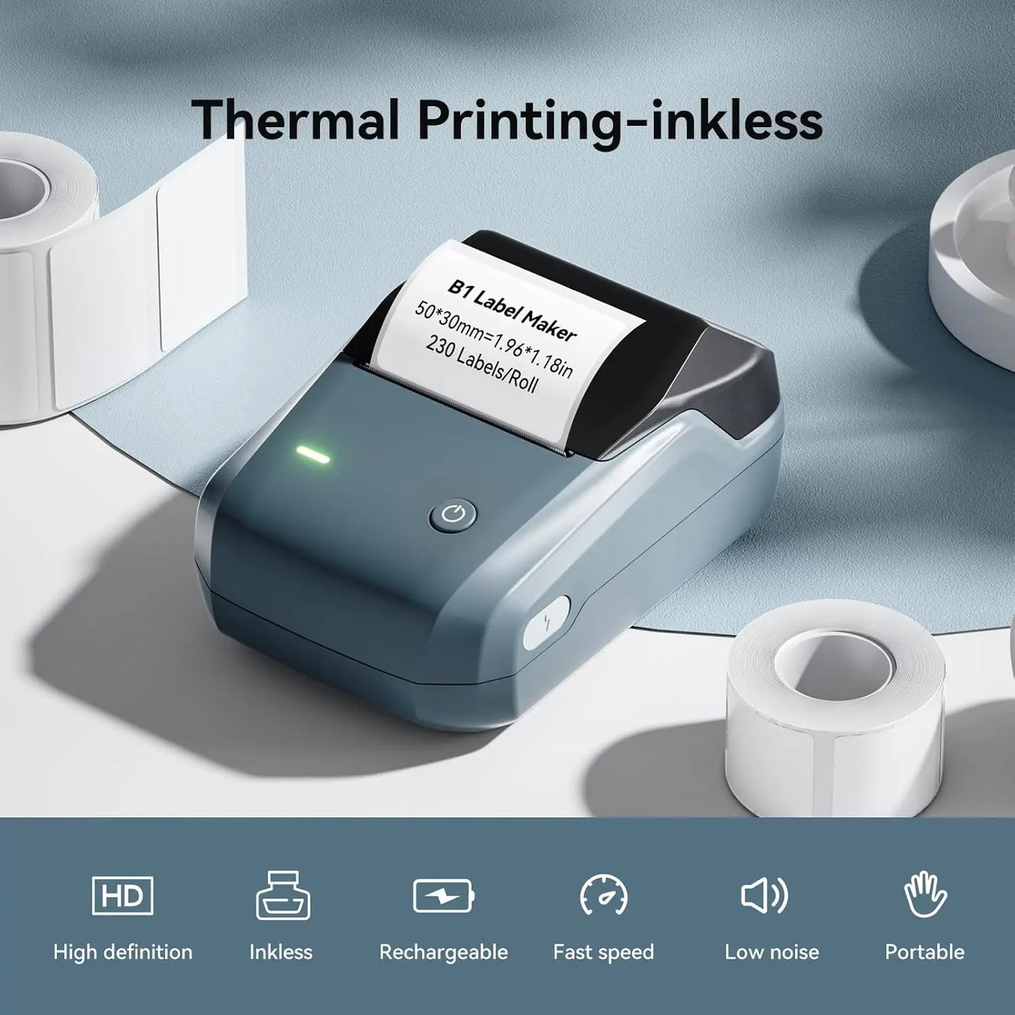 B1 Mini Bluetooth Label Printer for Round UV Stickers - The Shop At Crown Perth