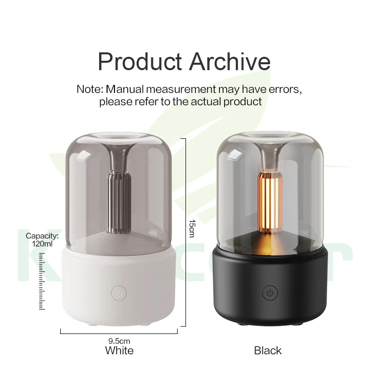 Vintage Night Light Aroma Diffuser Aromatherapy Mini Desktop Air Humidifier USB Creative Ambient Light As Gift/Essential Oil Set - The Shop At Crown Perth