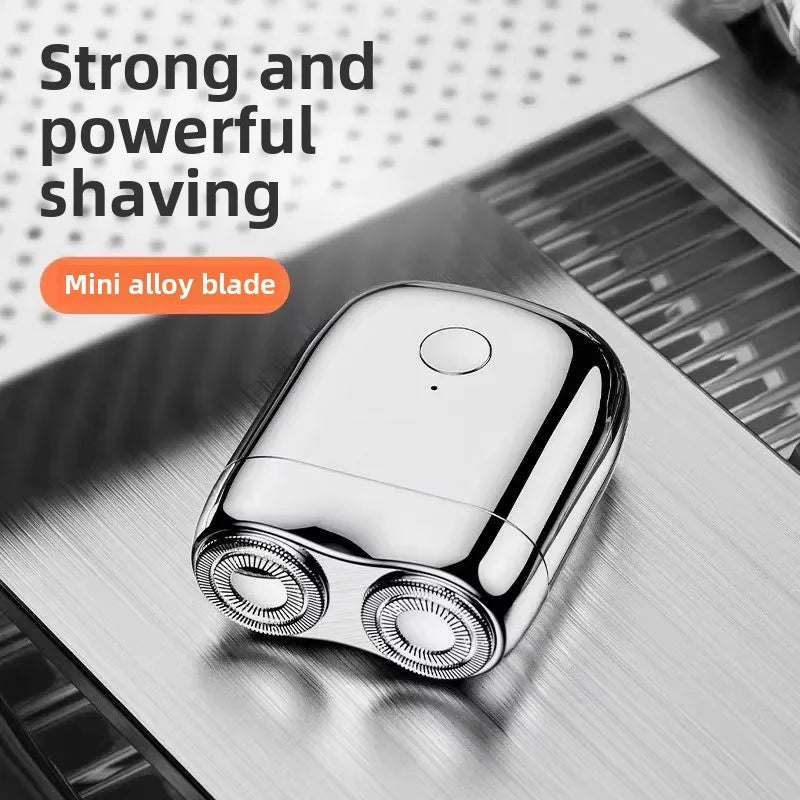 Magnetic Double Blade Shaver Fully Automatic Electric Shaver For Men Portable Waterproof Shaver Rechargeable Mini Rotary Shaver - The Shop At Crown Perth