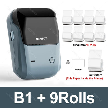 B1 Portable Thermal Label Printer – 2-Inch Bluetooth Sticker & Waterproof Label Maker - The Shop At Crown Perth