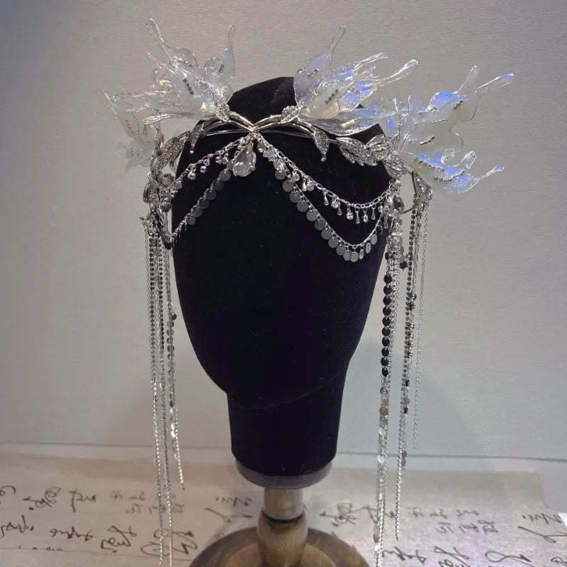 New Hair Crown for Women Mermaid Fringe Hair Accessory Headwear Wedding Party Props - The Shop At Crown Perth