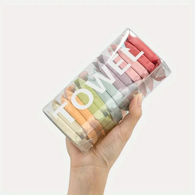 14pcs/box Disposable Washcloth Portable Travel Towel Thickened Compressed Face Cleansing Beauty Square Towel - The Shop At Crown Perth