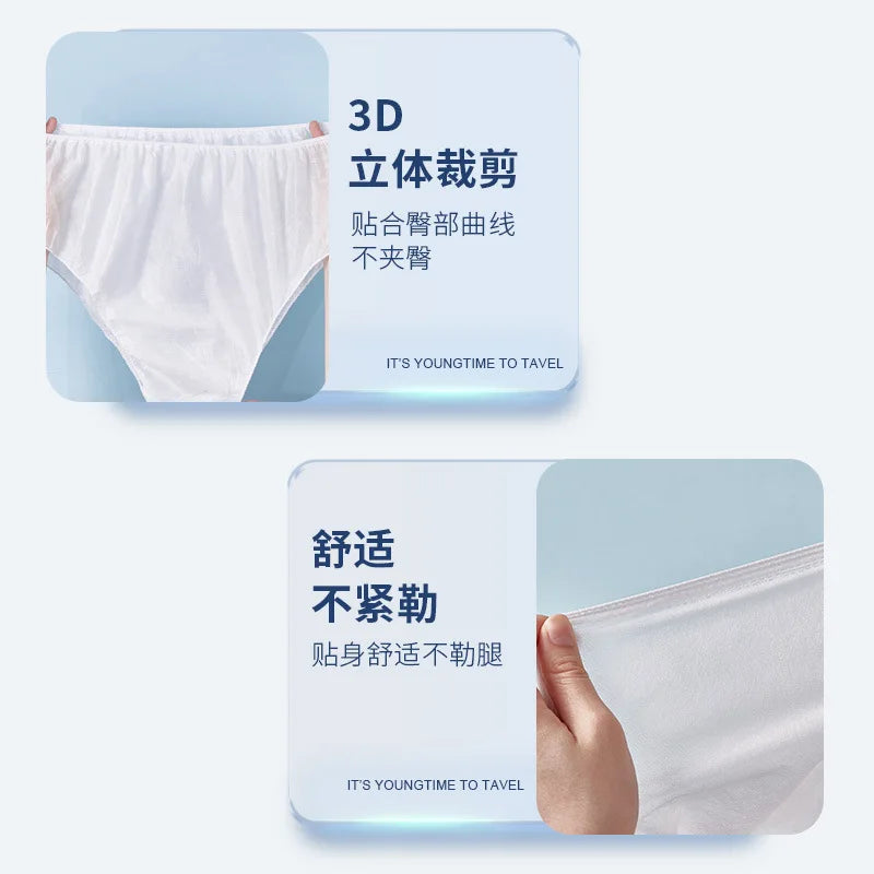 40pcs High-quality Breathable Disposable Panties for  Women & Men Travel Soft Non-Woven Material Disposable Underwear JJ-039 - The Shop At Crown Perth