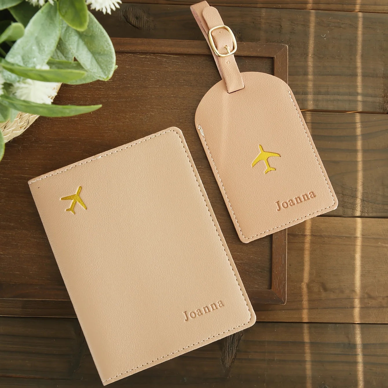 Personalized Artificial Leather Passport Holder Custom Name Foldable Lightweight Luggage Tag Ideal for Outings and Travel Gifts - The Shop At Crown Perth
