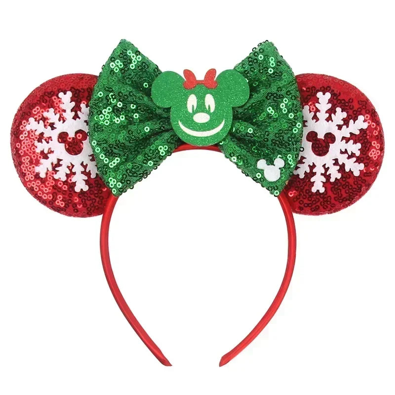 Disney Mickey Mouse Ear Hairbands Lollipop Candy Cane Bows Christmas Headband for Adults Party Kids Women Plush Hair Accessories - The Shop At Crown Perth