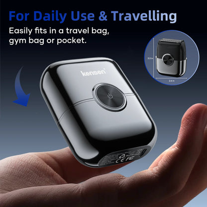 KENSEN S26 Electric Shaver for Men 4D Floating Blades Foil Shavers Waterproof 8000RPM Beard Trimmer Portable Mini Electric Razor - The Shop At Crown Perth