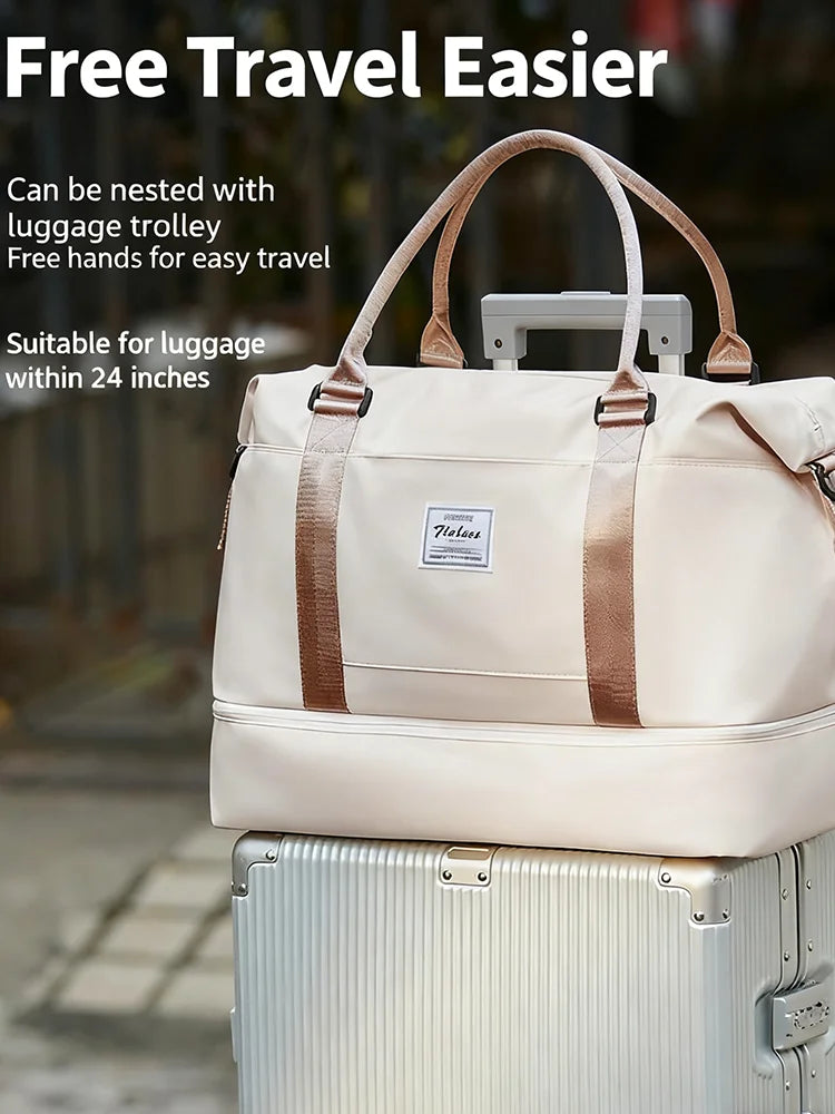 Travel Tote Bag, Lightweight Handbag with Shoe Compartment, Large Capacity Crossbody Shoulder Bag, Cabin Travel Bag, Sports Bag - The Shop At Crown Perth