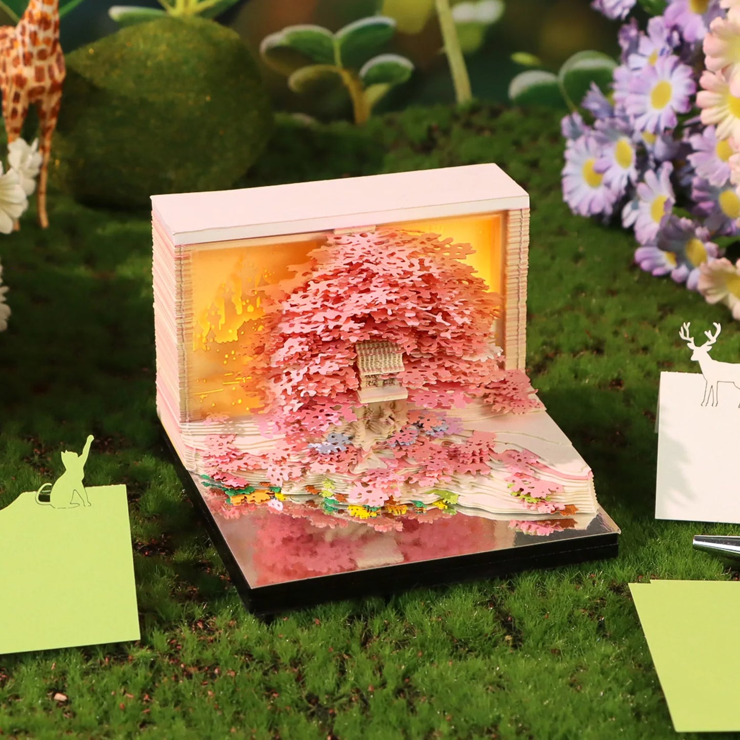 Omoshiroi Block 2026 Calendar Memo Pad 3D Carving Notepad TearOff Paper Memo Pad Block Notes Castle SKY Calendar Christmas Gift - The Shop At Crown Perth