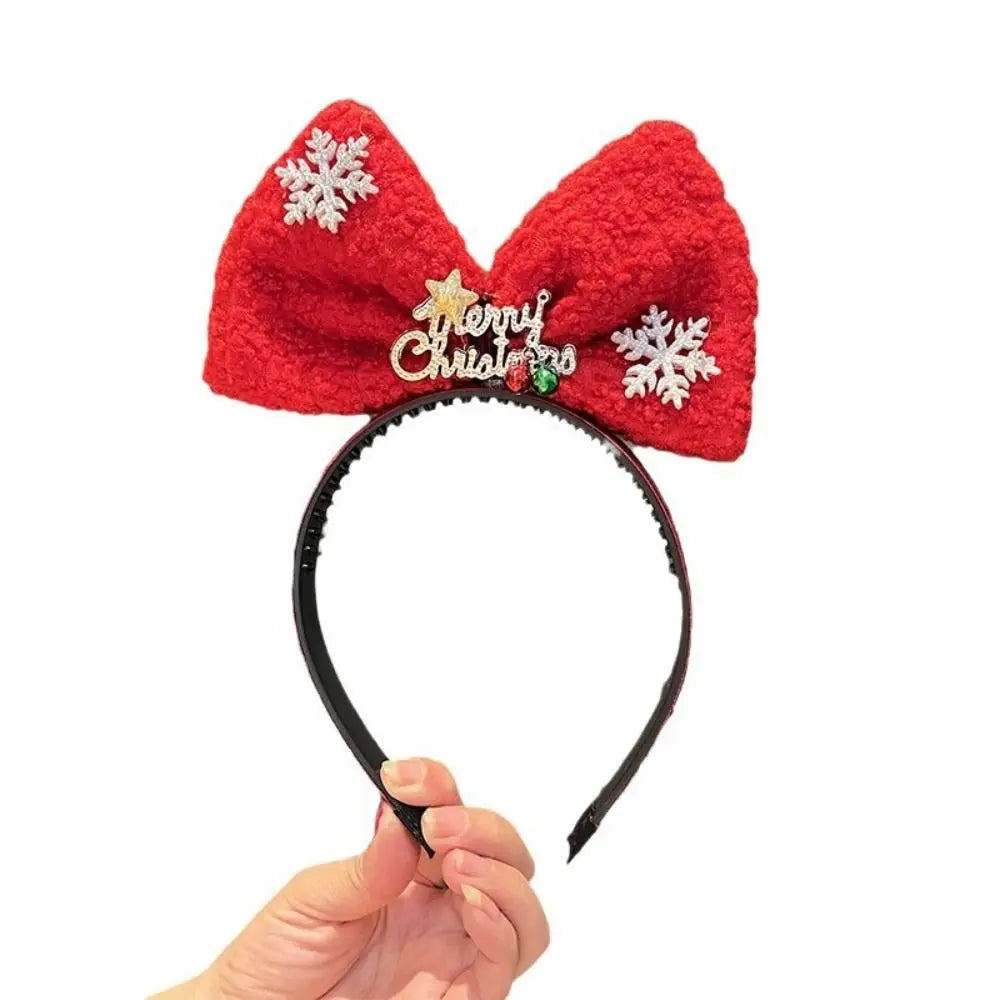 NEW Plush Christmas Headband Red Headwear Children Headbands Cloth Kids Hair Bands - The Shop At Crown Perth