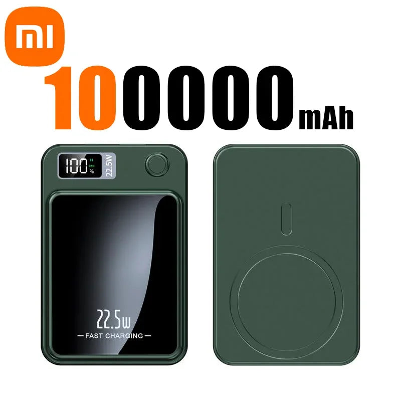 Xiaomi 100000mAh Magnetic Power Bank Wireless Fast Charger For Magsafe Portable Auxiliary Battery For iphone Huawei Samsung 2025 - The Shop At Crown Perth