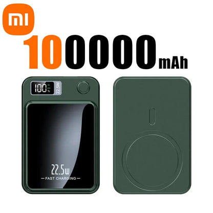 Xiaomi 100000mAh Magnetic Power Bank Wireless Fast Charger For Magsafe Portable Auxiliary Battery For iphone Huawei Samsung 2025 - The Shop At Crown Perth