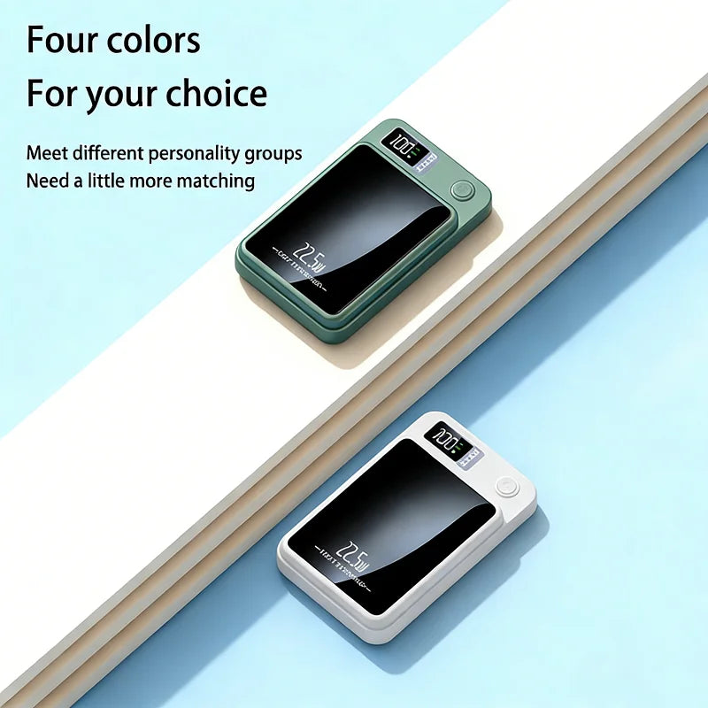 Lenovo 500000mah Magnetic Power Bank Large Capacity Pd22.5w Super Fast Charging External Battery Wireless Charger For Iphone