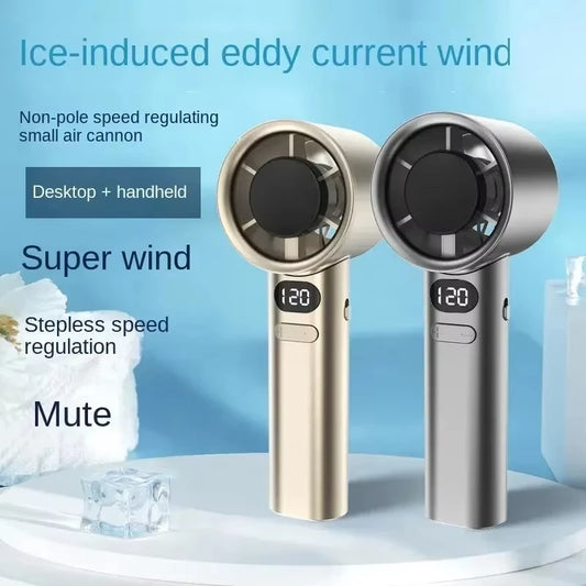New Mini Handheld Fan 120 Speed Portable Desktop Fans Instant Cooling with Ice Mode Rechargeable Stylish Personal Fan for Women - The Shop At Crown Perth