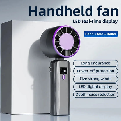 Portable Fan: 13000 RPM High-Speed Rapid Cooling, USB-Powered with Large Battery Capacity - The Shop At Crown Perth