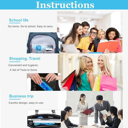 8pcs/set Oral Care Travel Kit Interdental Brush Portable Orthodontic Toothbrush Set Dental Mirror Tooth Wax Dental Floss - The Shop At Crown Perth