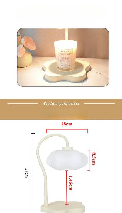 Creative Cloud-Shaped Wax Melt Lamp with Timer  Aromatherapy Night Light, Scented Candle Warmer, Stylish Desk Table Lamp - The Shop At Crown Perth