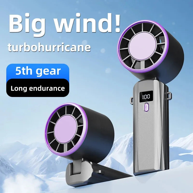 Portable Fan: 13000 RPM High-Speed Rapid Cooling, USB-Powered with Large Battery Capacity - The Shop At Crown Perth