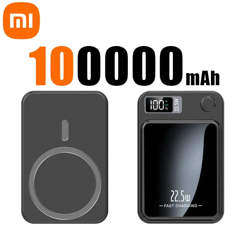 Xiaomi 100000mAh Magnetic Power Bank Wireless Fast Charger For Magsafe Portable Auxiliary Battery For iphone Huawei Samsung 2025 - The Shop At Crown Perth
