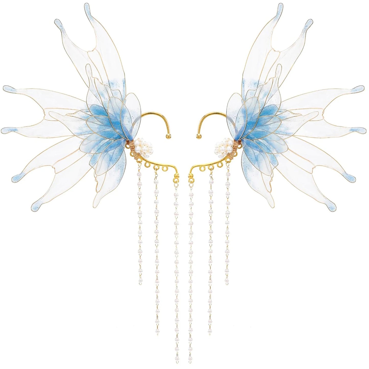 Combhasaki Women's Fairy Ear Cuffs Beautiful Clip-on Mermaid Earrings Fashion Ear Cuffs Cosplay Accessories - The Shop At Crown Perth