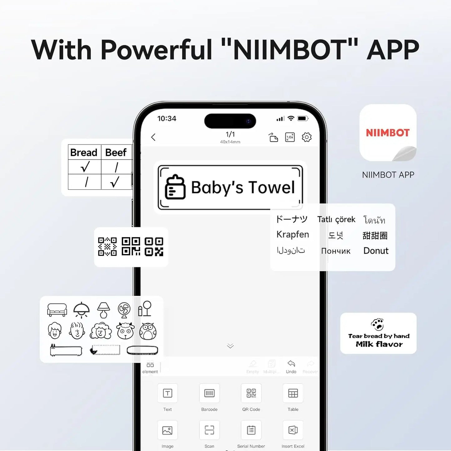 B1 Mini Bluetooth Label Printer for Round UV Stickers - The Shop At Crown Perth
