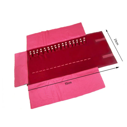 Travel Bracelet Jewelry Organizer Roll Up Bag Portable Velvet Ring Earrings Pendant Necklace Storage Bag Ornaments Foldable Case - The Shop At Crown Perth