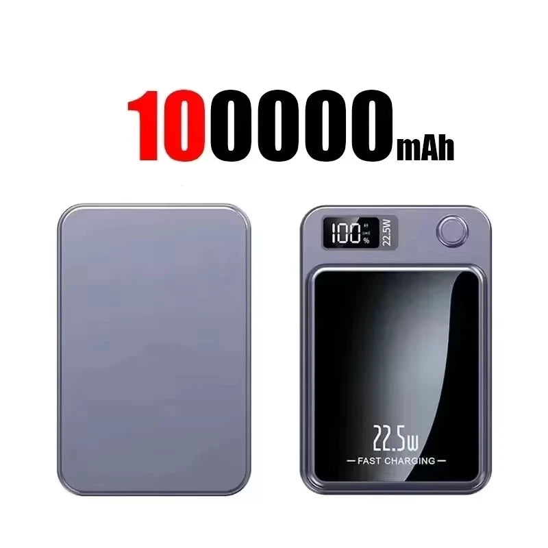 Lenovo 500000mah Magnetic Power Bank Large Capacity Pd22.5w Super Fast Charging External Battery Wireless Charger For Iphone