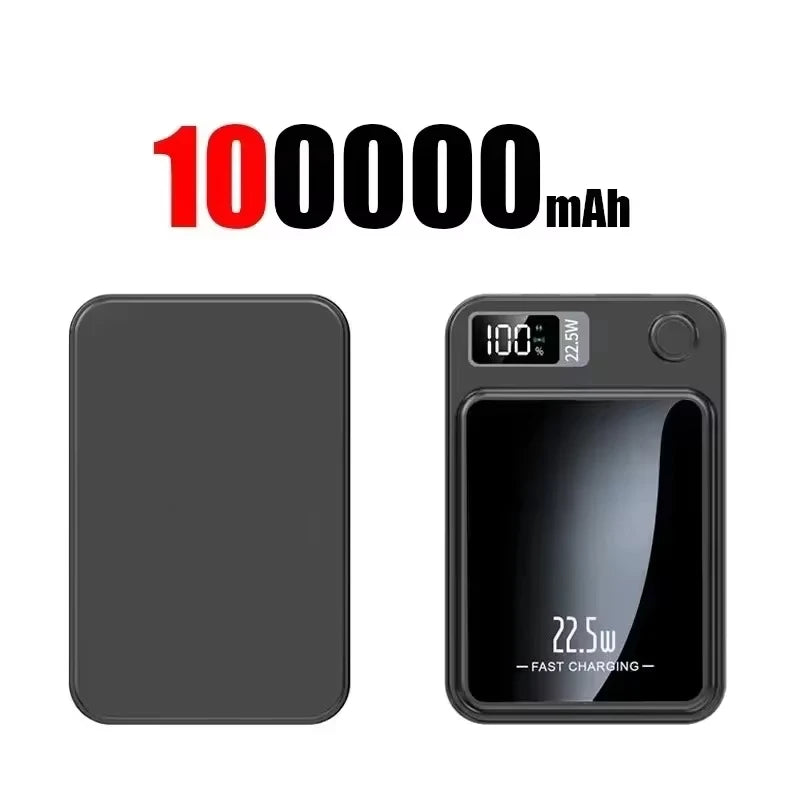 Lenovo 500000mah Magnetic Power Bank Large Capacity Pd22.5w Super Fast Charging External Battery Wireless Charger For Iphone