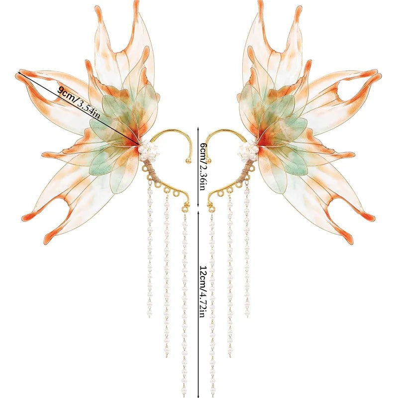 Combhasaki Women's Fairy Ear Cuffs Beautiful Clip-on Mermaid Earrings Fashion Ear Cuffs Cosplay Accessories - The Shop At Crown Perth